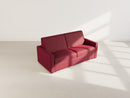 Julia - Canapé Convertible Couchage Quotidien - 3 Places - Tissu - Prune