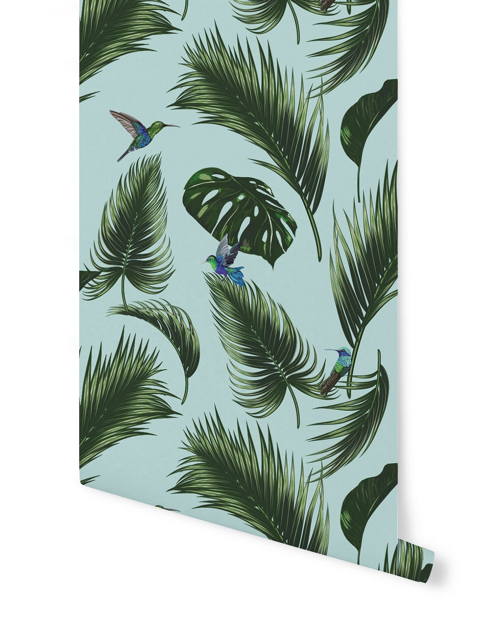 Tapetenrolle Jungle – Wassergrün
