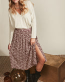 Stella Forest - Ariel Elastic Skirt - Burgundy