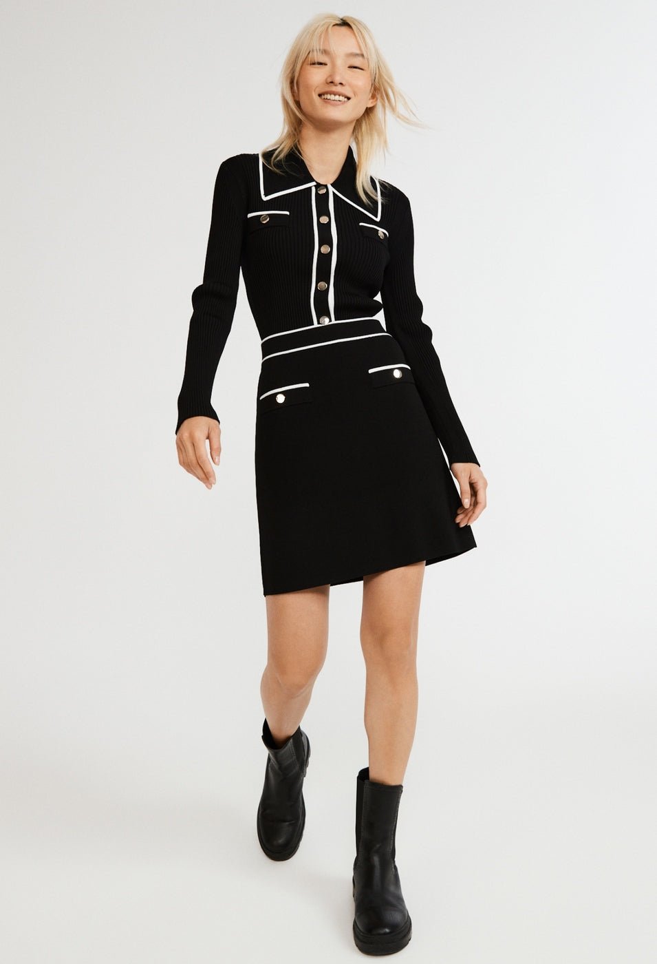 Claudie Pierlot - Jupe En Maille Maxi - Noir