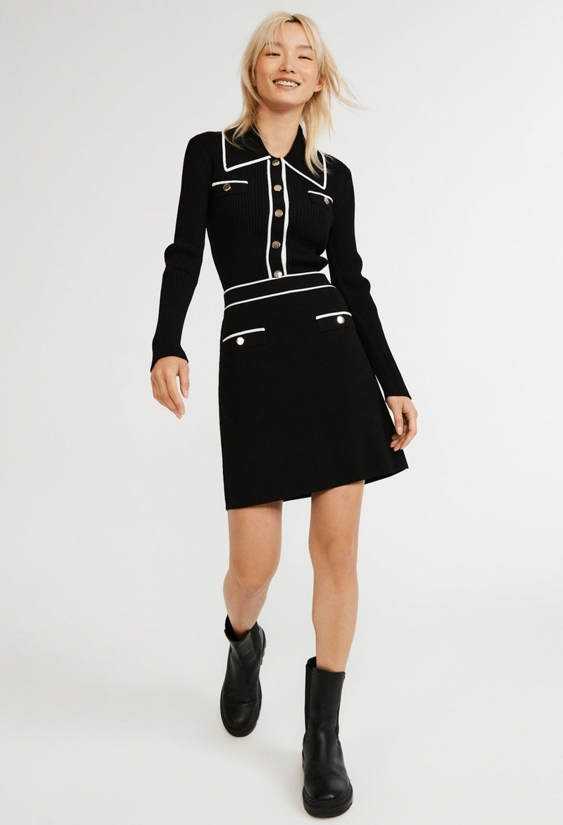 Claudie Pierlot - Jupe En Maille Maxi - Noir