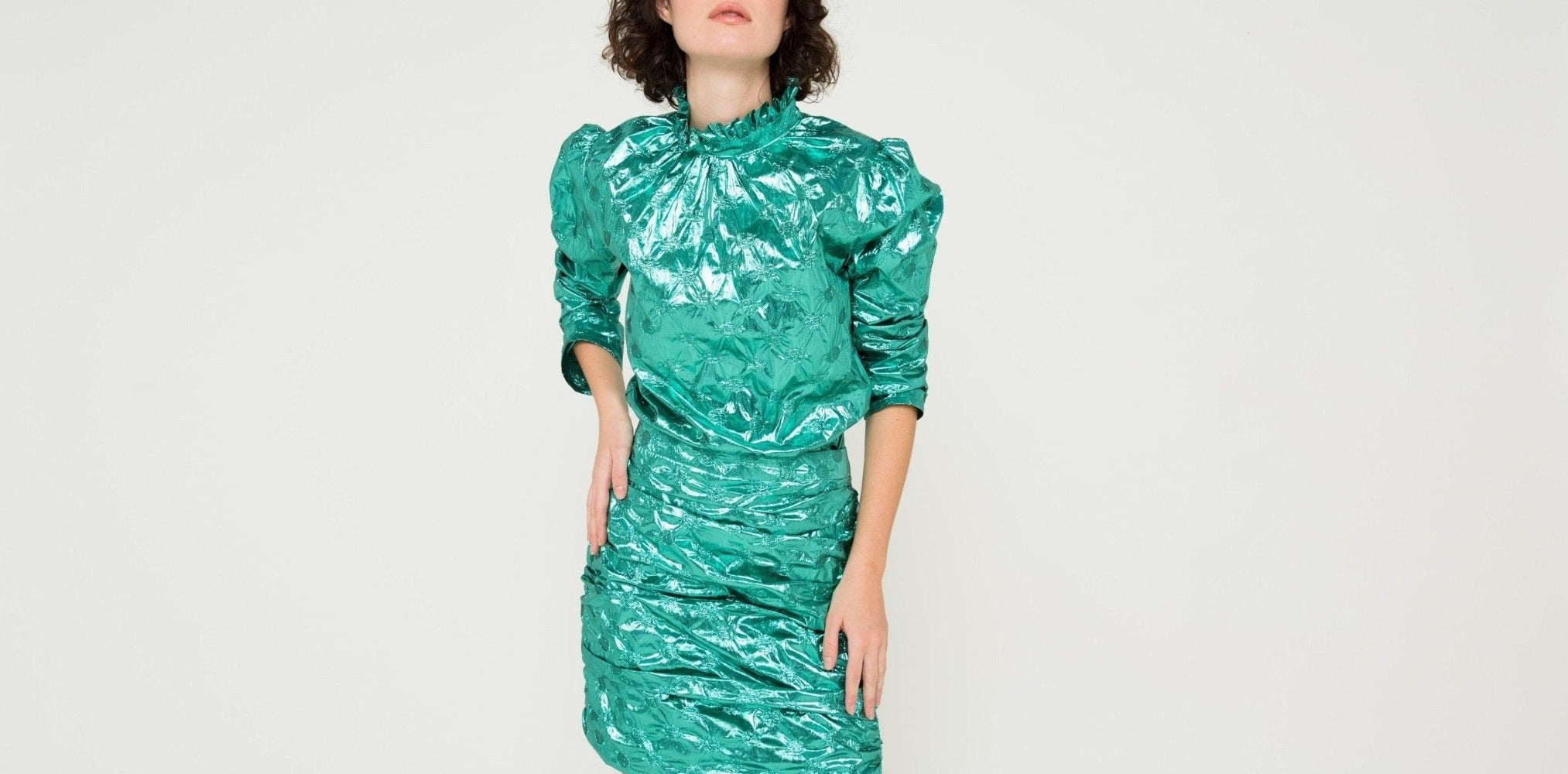 Eugenie Santon Skirt - Aqua