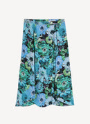 Stella Mccartney - Jupe Flower Print - Bleu - Femme