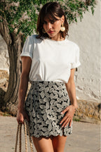 Falda Inès Bordado Hoja