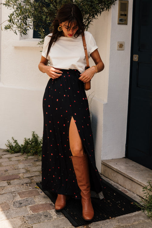 JUPE JAZZ IMPRIME ROSIERS