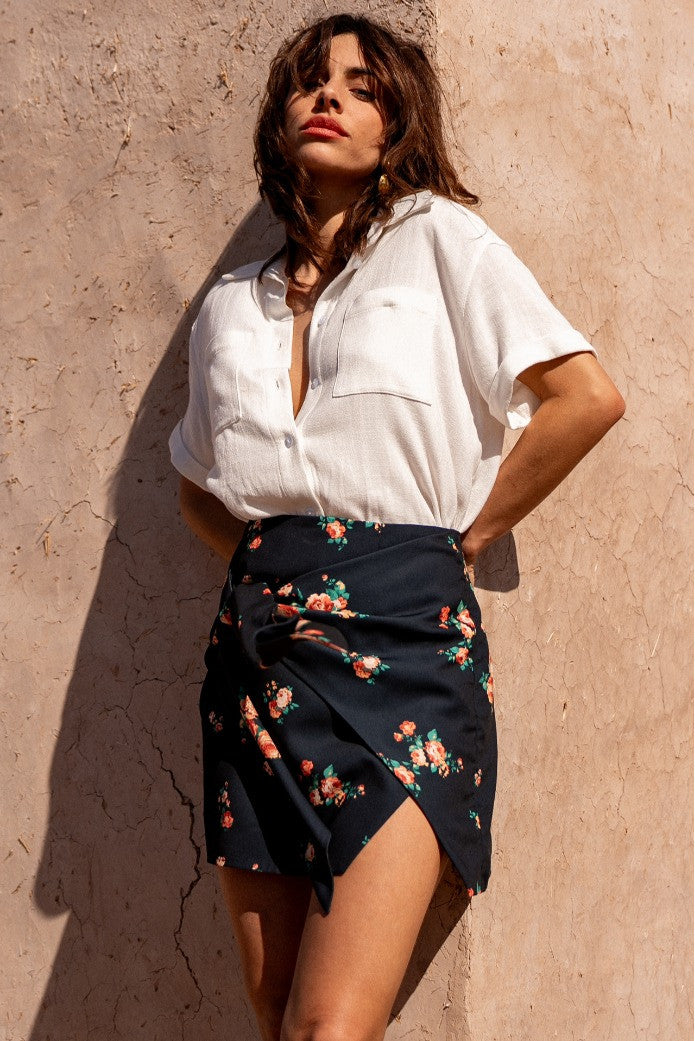Falda Judith Capullos De Rosas
