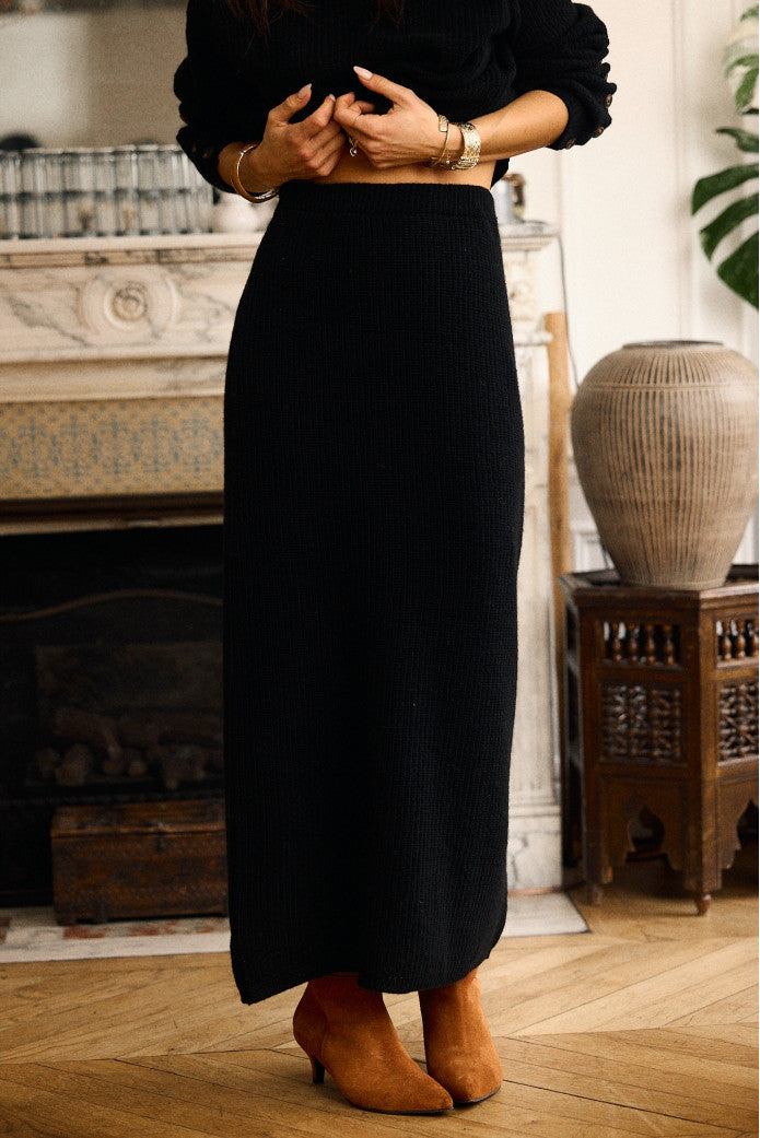 Falda Liliane Maille Noir