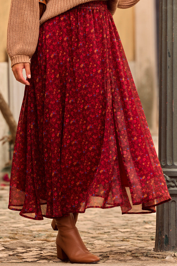 JUPE LOUANE MASSIMA ROUGE