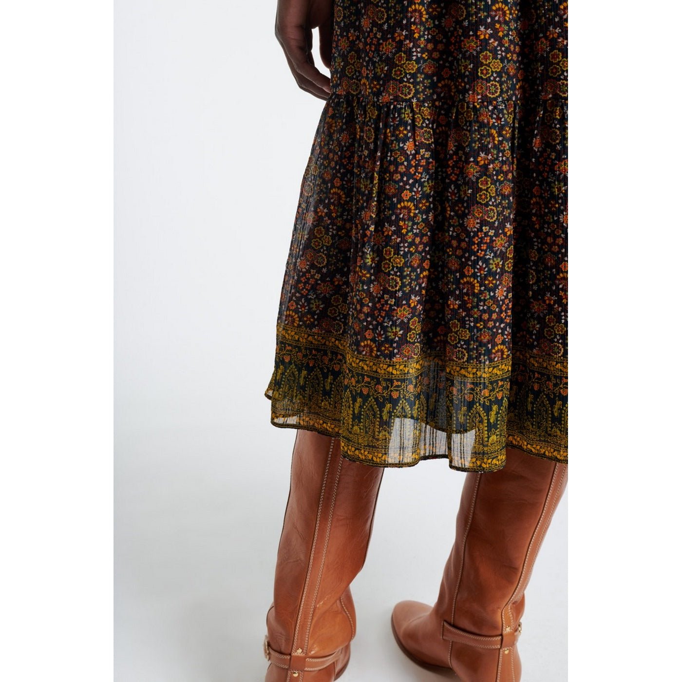 Falda Midi Soledad - Marino