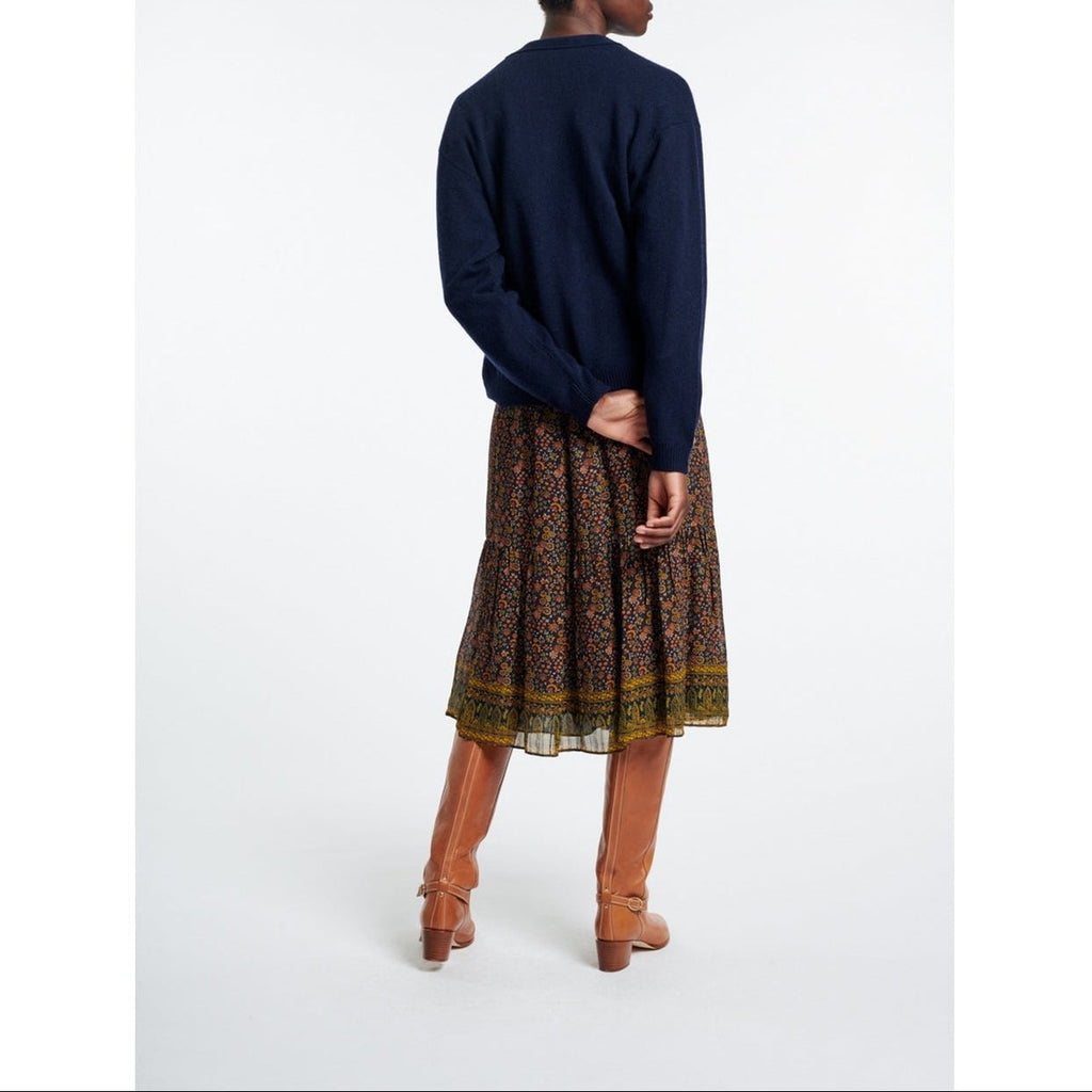 Falda Midi Soledad - Marino