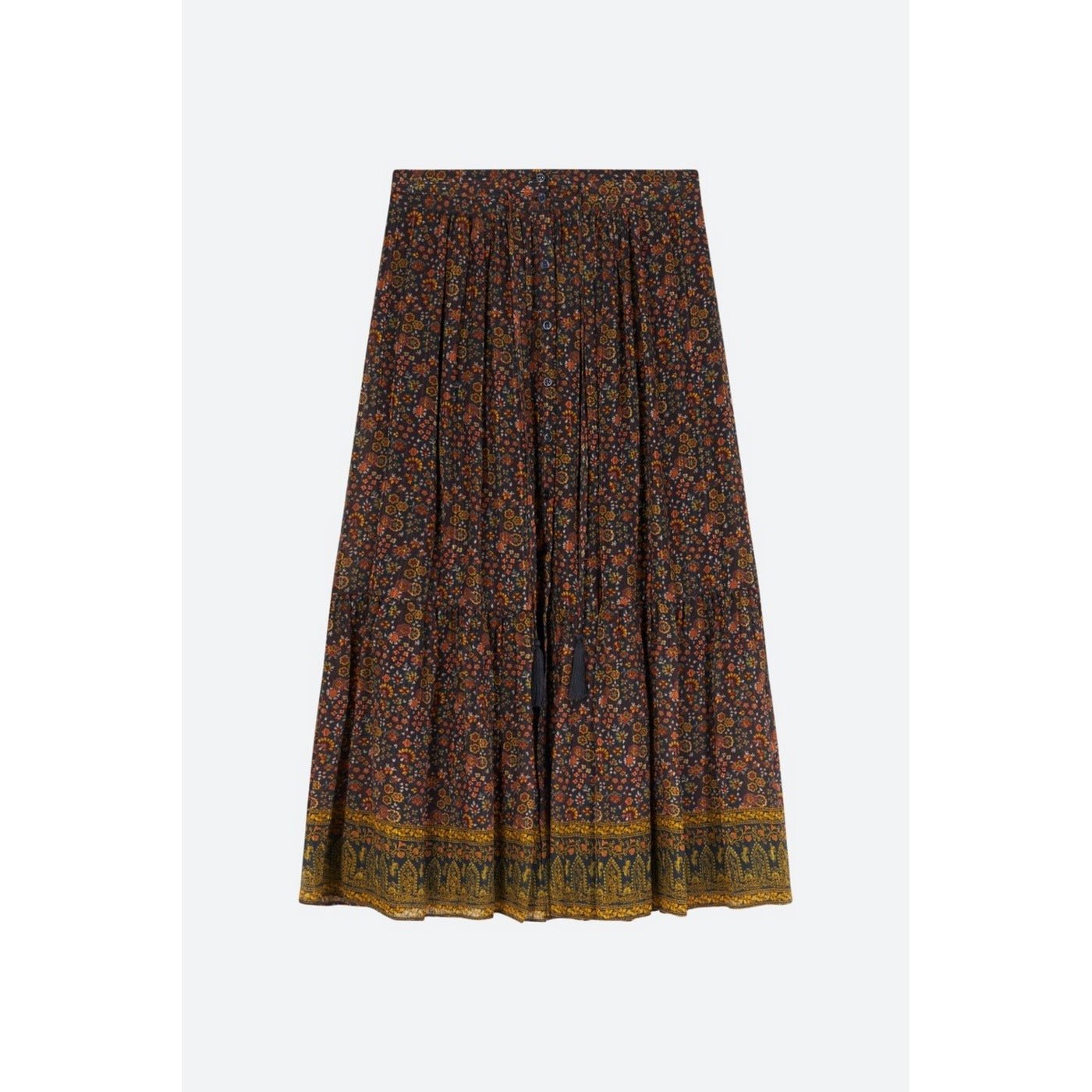 Falda Midi Soledad - Marino