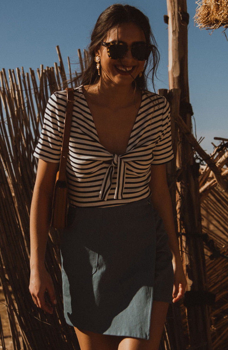 FALDA PANTALÓN MILEY DENIM CLARO
