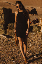 Falda Short Miley Denim Negro