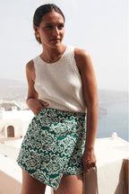 Jupe Short Miley Jacquard Vert