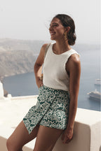 Jupe Short Miley Jacquard Vert