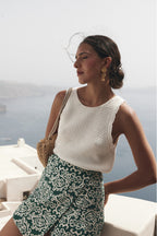 Jupe Short Miley Jacquard Vert