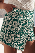 Jupe Short Miley Jacquard Vert