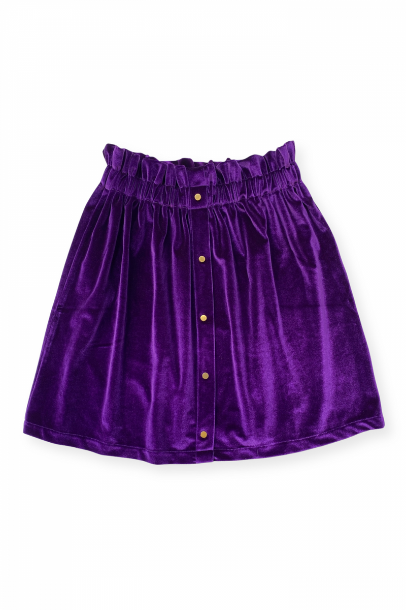 Jupe Talla - Velours Myrtille - Femme