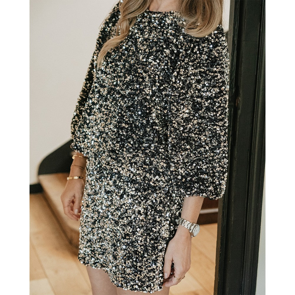 Jenner Skirt - Silver Sequin