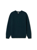Sustainable men’s green wool sweater