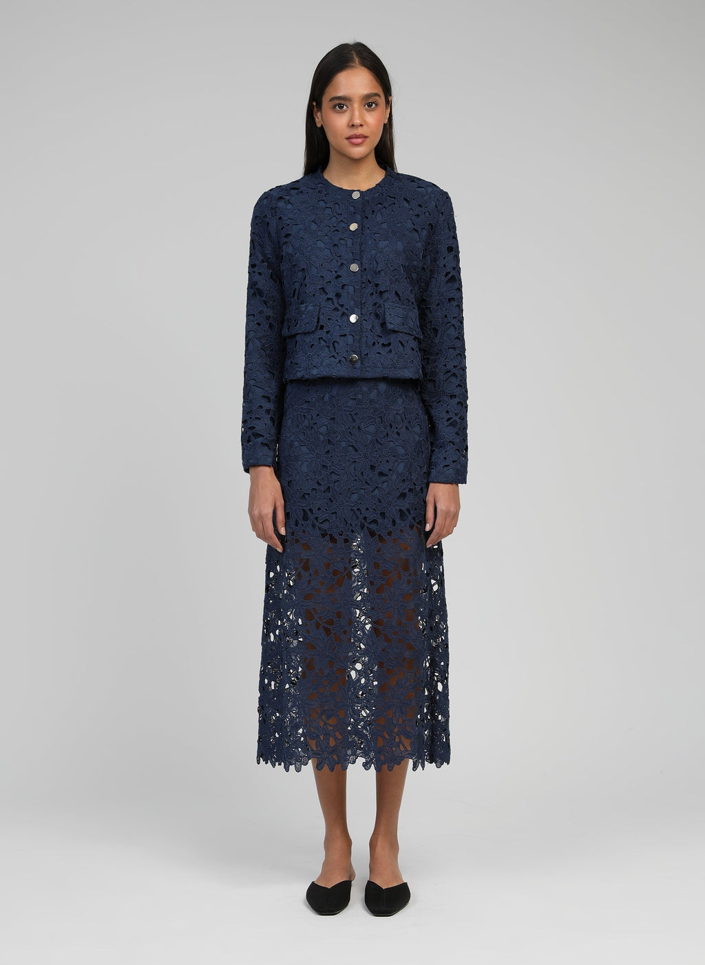 Jupe Midi Juvy Marine