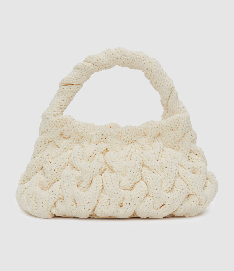 Jw Anderson - Sac Cable Knit Off White - Femme