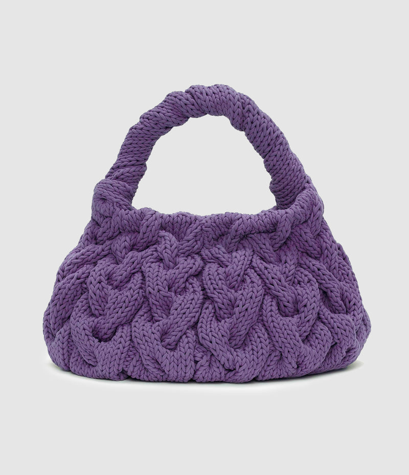 Jw Anderson - Sac Cable Knit Purple - Femme