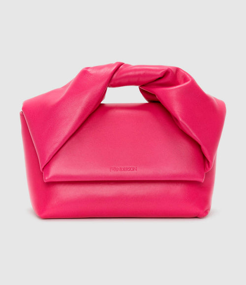 Jw Anderson - Sac Twister Midi Cuir Hot Pink - Femme