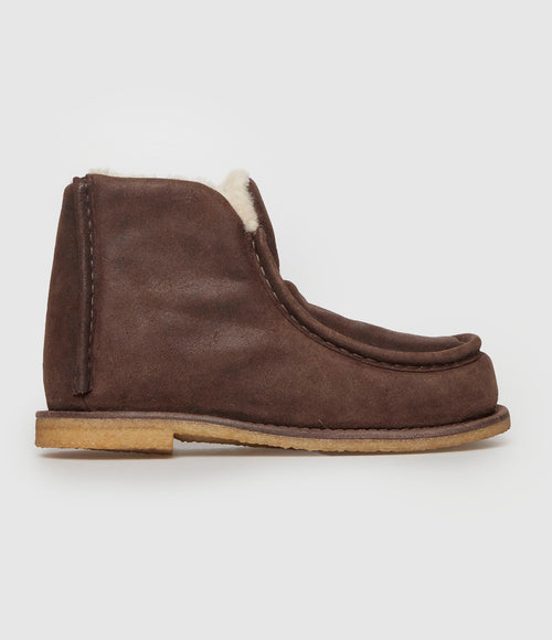 Jw Anderson - Bottines Lining Merinos Dark Brown - Femme