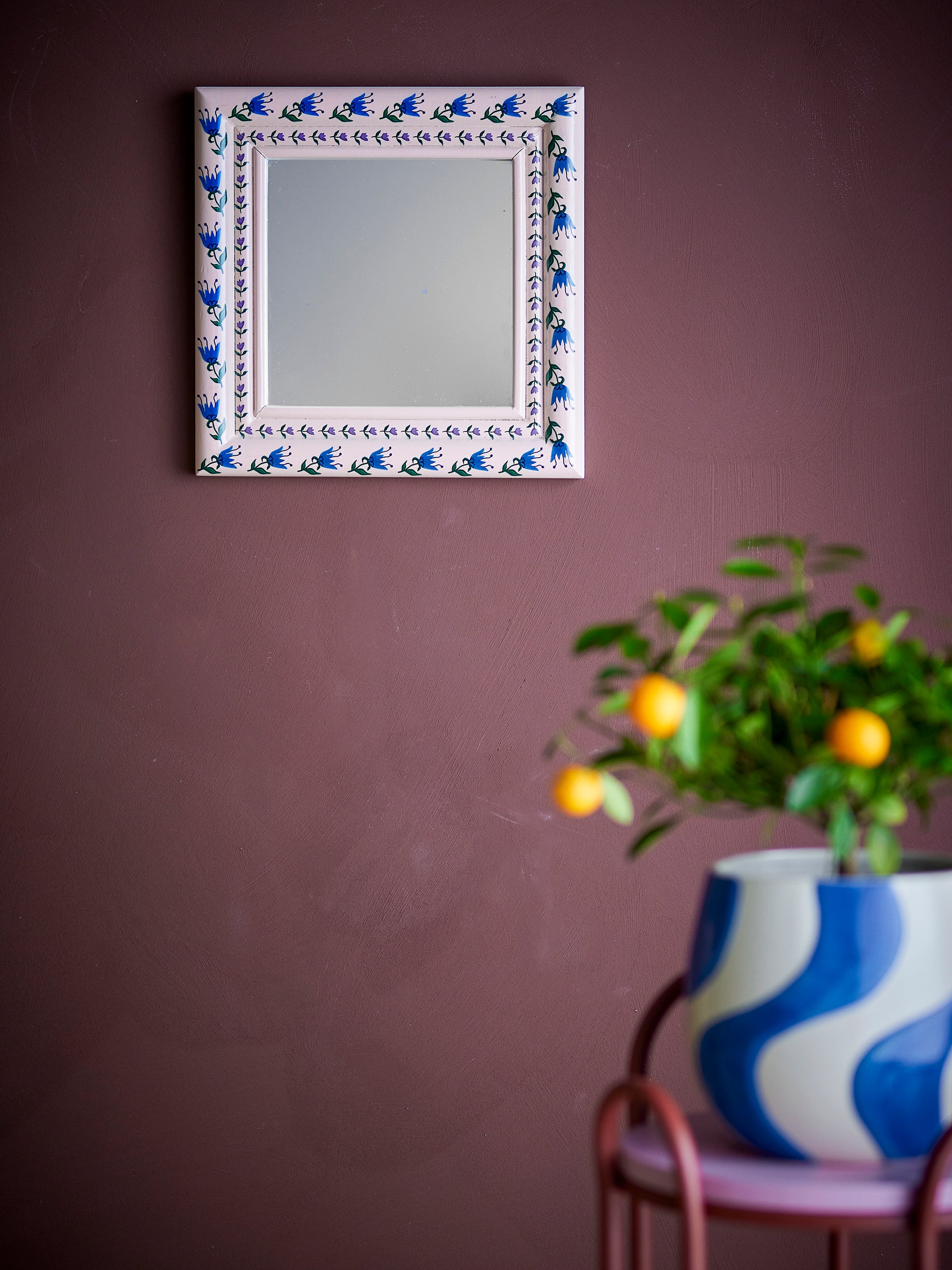 Badia - Wall Mirror - Powder Pink - Pine