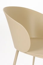 Gigi All - Dining Chair - Polypropylene Plastic - Beige/White