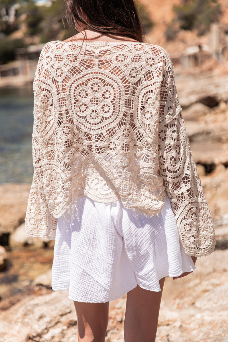 KAMILLE Beige - Maille Crochet