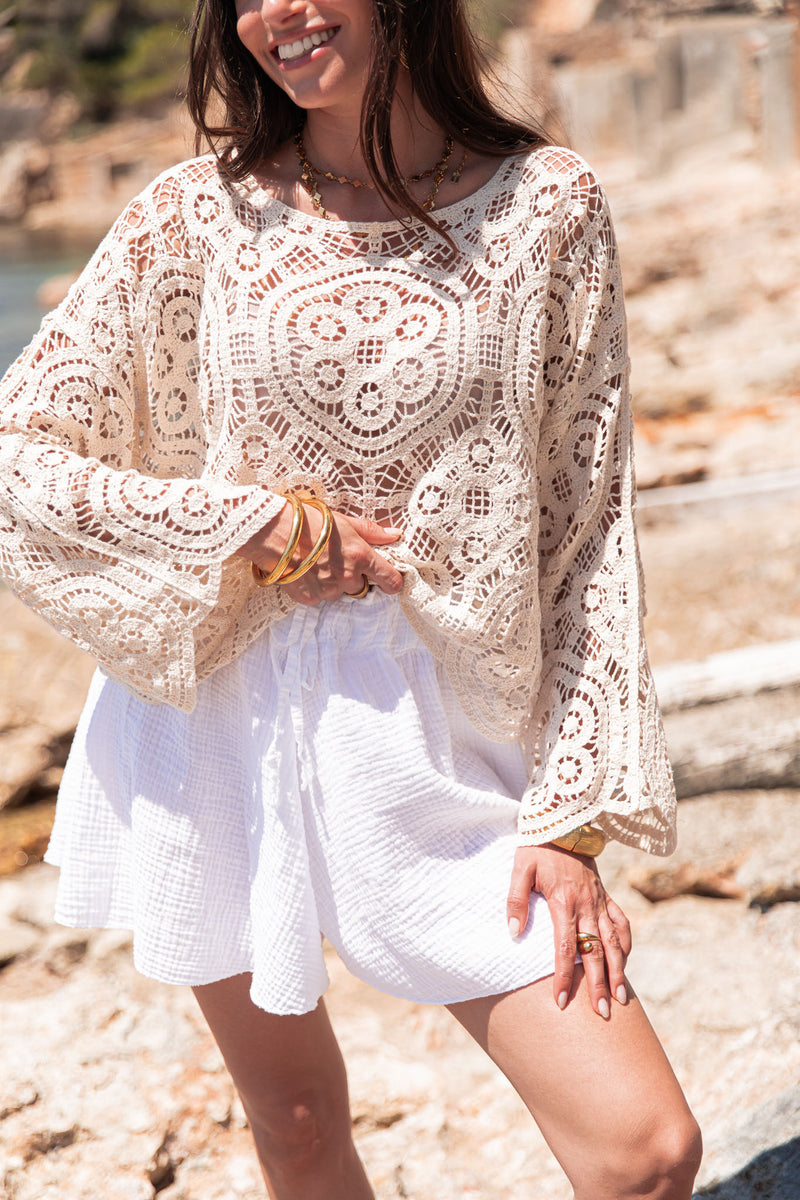 KAMILLE Beige - Maille Crochet