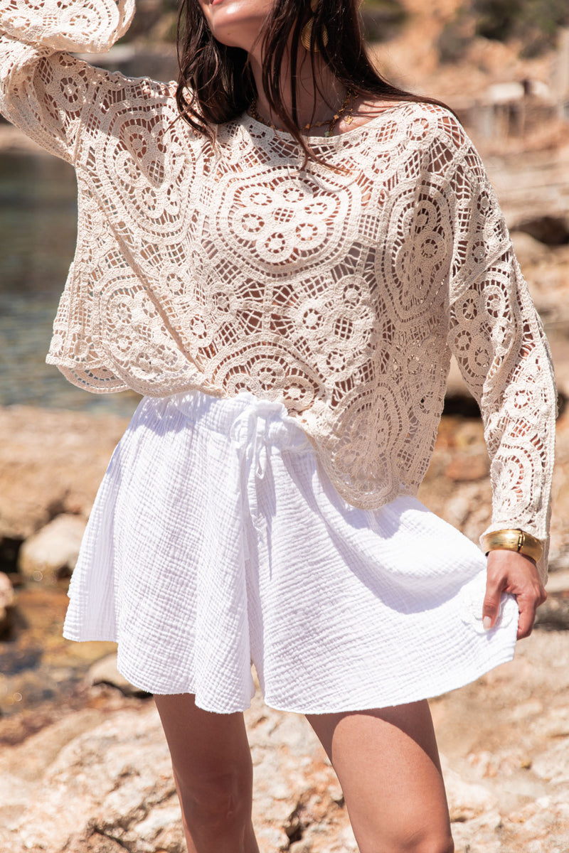 KAMILLE Beige - Maille Crochet
