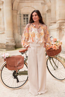 KARA Jaune - Blouse Fleurie