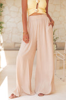 KAREN Beige - Pantalon Fluide
