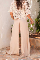 KAREN Beige - Pantalon Fluide