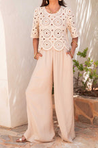 KAREN Beige - Fluid Pants