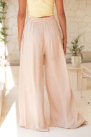 KAREN Beige - Pantalon Fluide
