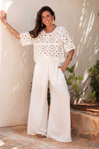 KAREN White - Fluid Pants