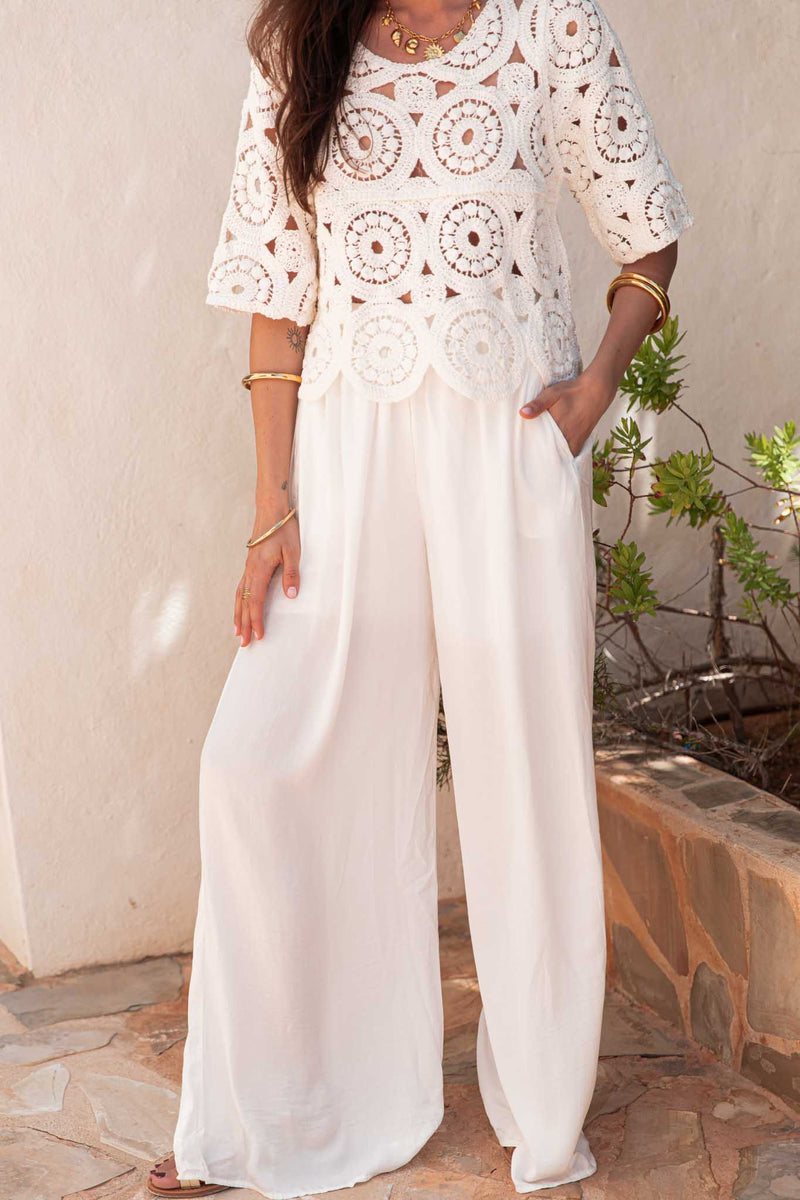 KAREN White - Fluid Pants