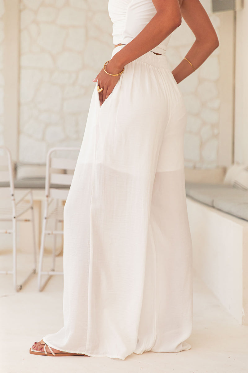 KAREN White - Fluid Pants