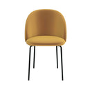 Chaise Karl en velours jaune moutarde (lot de 2)