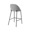 Chaise de bar Karl en tissu gris clair 66 cm (lot de 2)