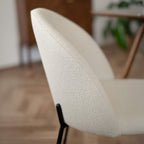 Karl - Lot De 2 Chaises En Tissu Bouclette Beige