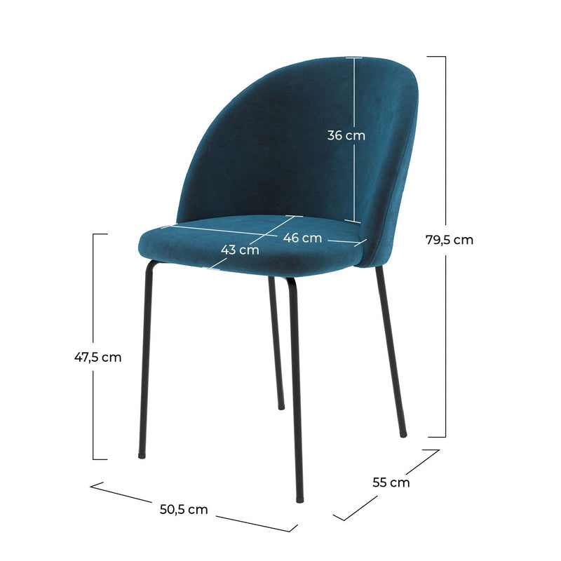 Set of 2 Karl Chairs - Blue