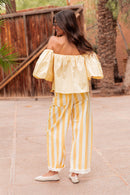 KAYLA Jaune - Blouse Bardot