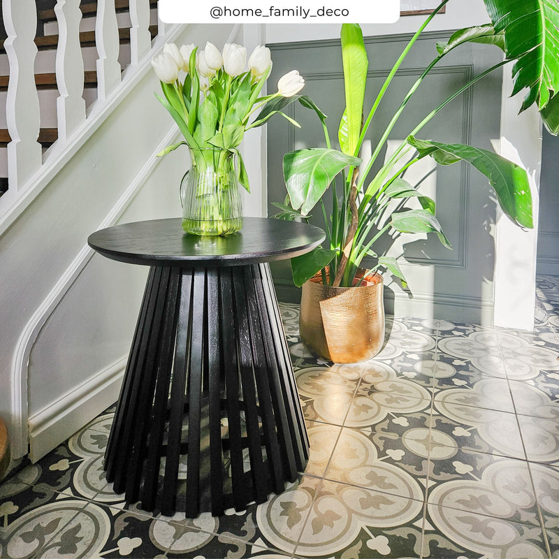 Table d'appoint Képès noire D50 cm