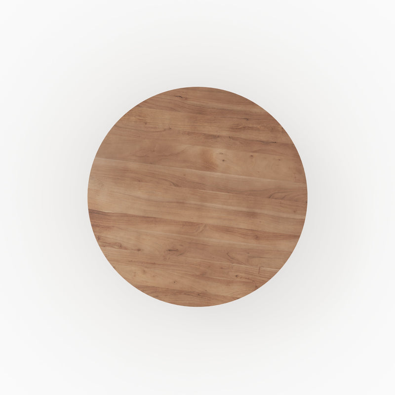 kepes table ronde en bois acacia pied strie