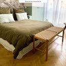 kepler banc 2 places tresse bois